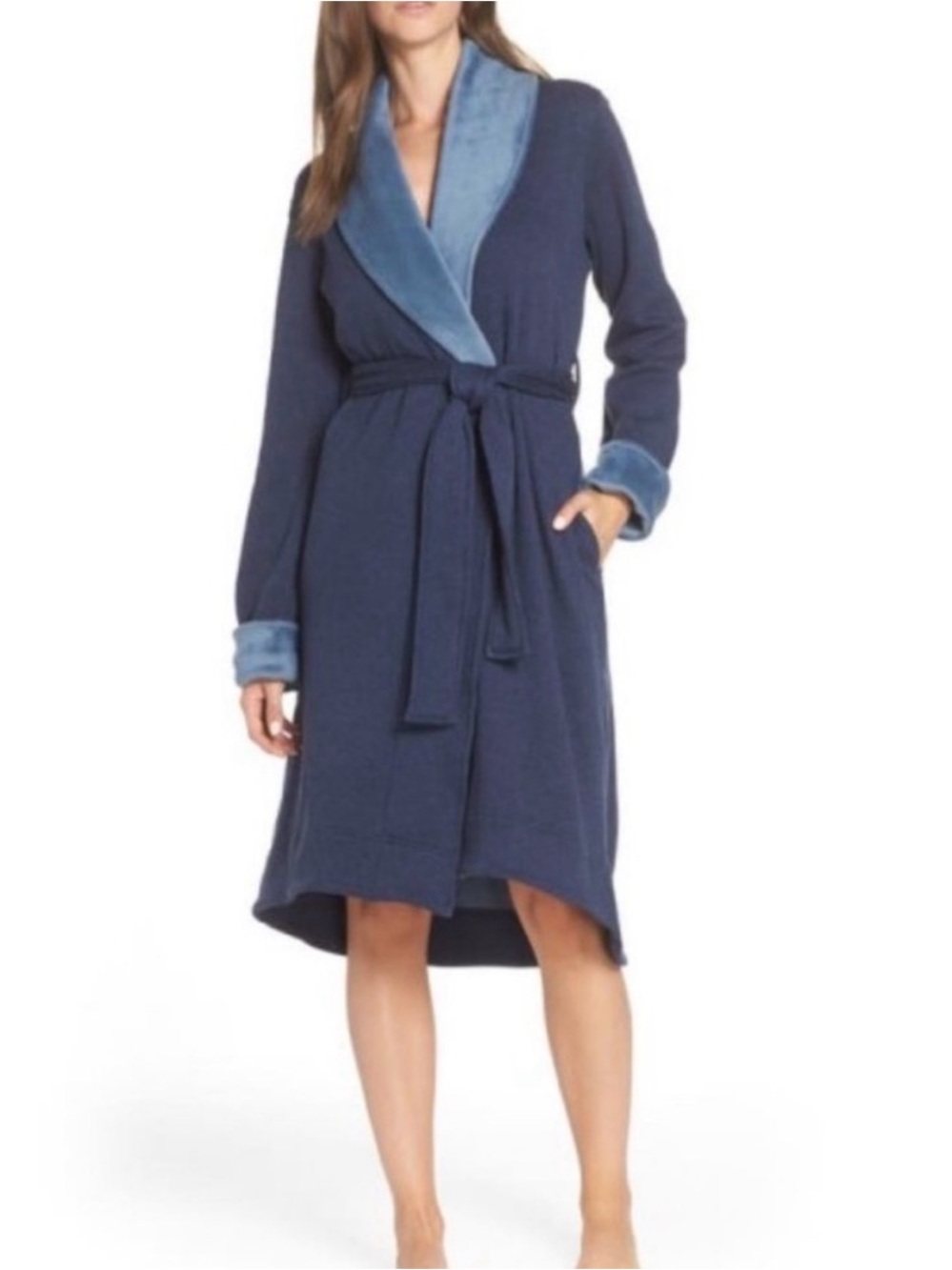 UGG Duffield Double-knit Fleece Robe Sz M